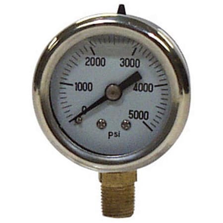 Gizmo 99019120 2.5 in. Stainless SteelGlycerin Pressure Gauge GI601398